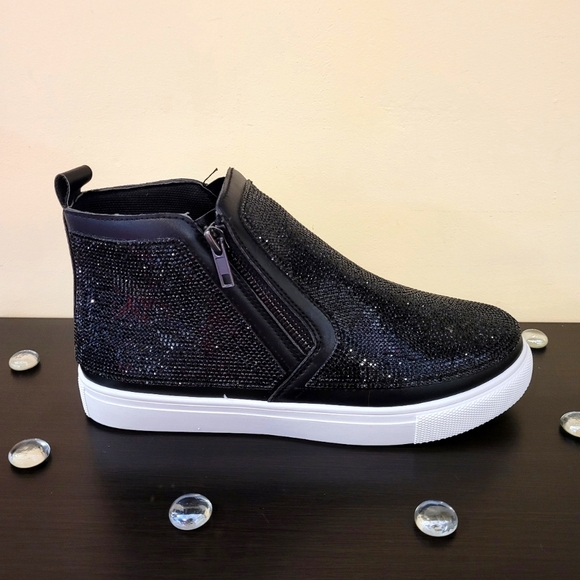 Outwoods Black Bling High Top Sneakers - Picture 4 of 4
